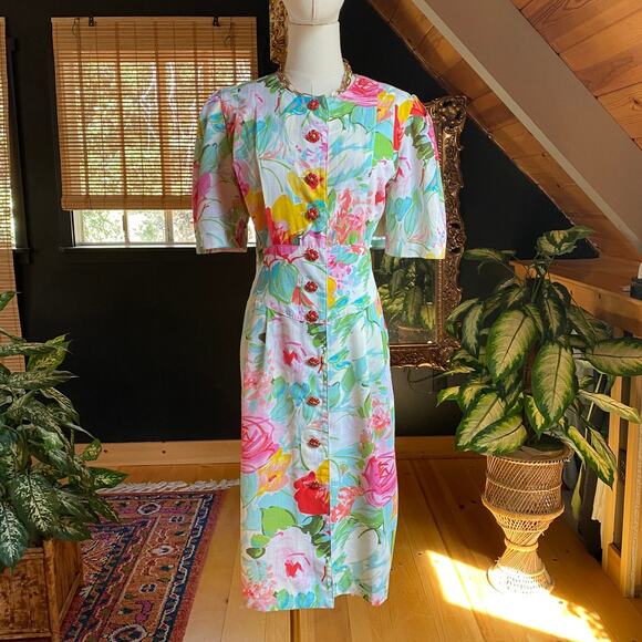 Vintage Dresses & Skirts - Vintage Floral Dress